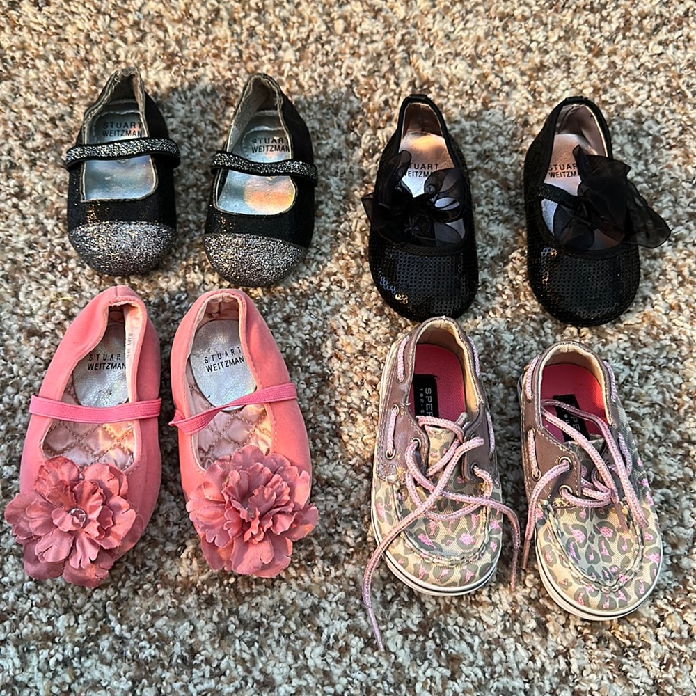 Stuart Weitzman and Sperrys Baby Shoes- set of 4